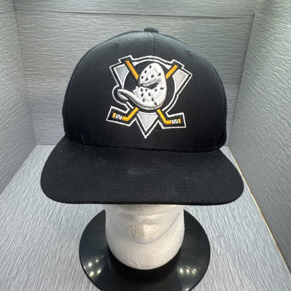 Anaheim Ducks 20th Anniversary Snapback Hat Mitchell & Ness Black Hockey Cap